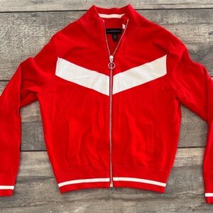 Banana Republic Red and White sweater Jacket